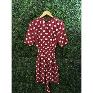 eShakti Midi Heart Dress with Belt , Women’s Size L
